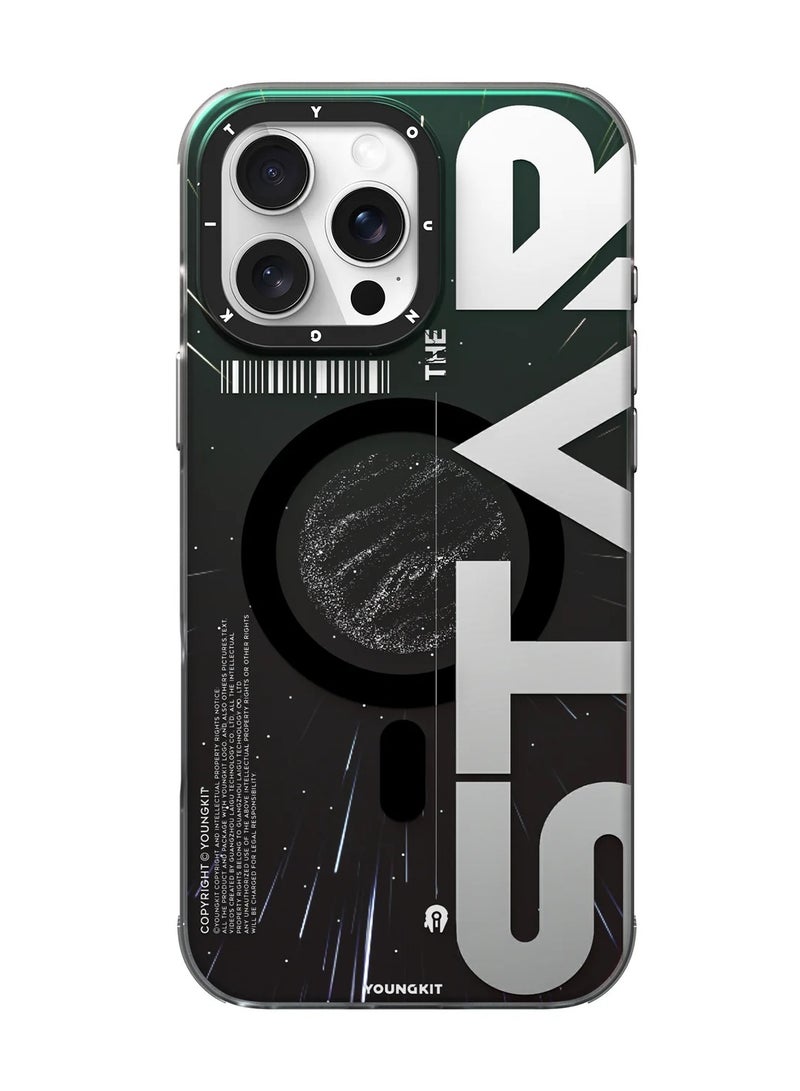 YOUNG KIT Galaxy Case for iPhone 16 Pro Max – Futuristic Sci-Fi Design with Interstellar Theme & Full Protection - Image 1