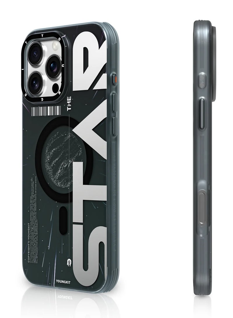 YOUNG KIT Galaxy Case for iPhone 16 Pro Max – Futuristic Sci-Fi Design with Interstellar Theme & Full Protection - Image 2