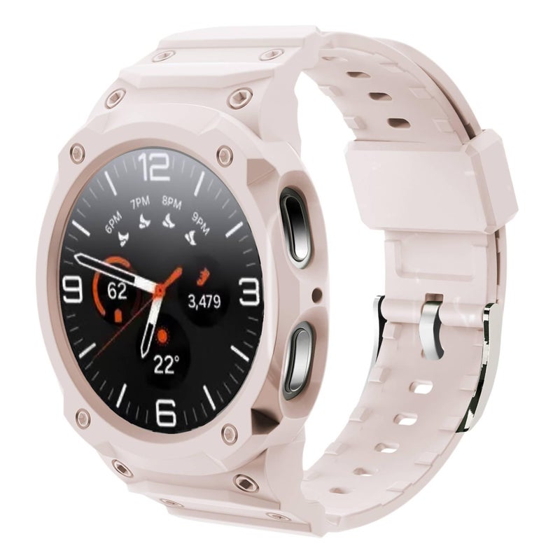 سوار ساعة ذكية باللون Starlight قابل للتعديل متوافق مع Samsung Galaxy Watch 40/41/44/45/47mm بملاءمة قابلة للتعديل وحزام بديل - Image 1