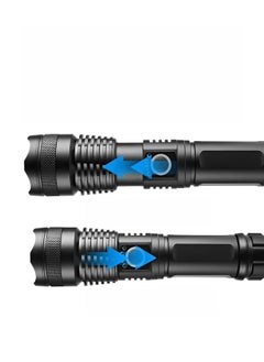 REOCLE Rechargeable LED Torch 250,000 Lumen Super Bright & Waterproof & 5 Adjustable Light Modes Flashlight with Long Battery Life & USB Cable for Home Camping  Outdoor Use  - Image 4