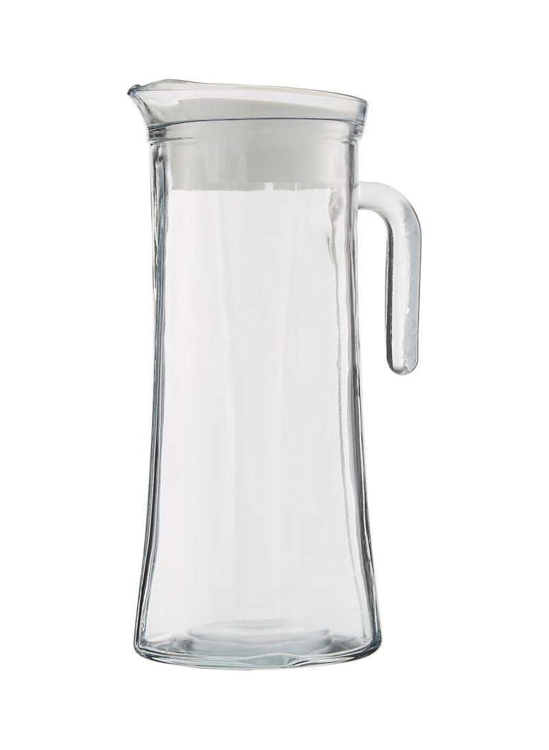 LAV Truva Jug – 1400 ml – 260 mm Height – Clear Pitcher with Plastic Lid for Water, Juice & Cold Beverages - Image 2
