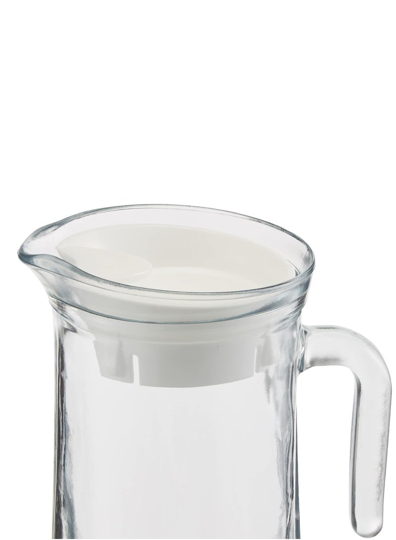 LAV Truva Jug – 1400 ml – 260 mm Height – Clear Pitcher with Plastic Lid for Water, Juice & Cold Beverages - Image 3