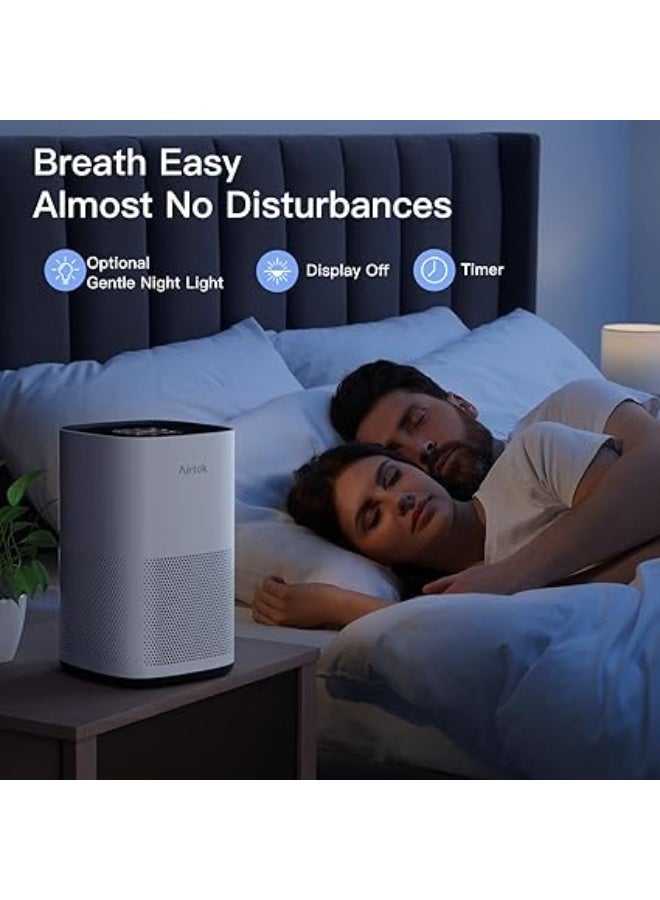 Air Purifiers Large Room with H13 True HEPA Filter for Bedroom Home - AIRTOK Air Purifier for Allergies and Pets Smoke Mold Dust Dander Odor Coverage Max 793 ft2 99.9% Removal to 0.1mic Ozone-Free - Image 5