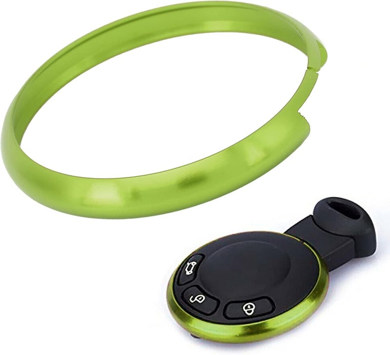 HEEPDD Aluminum Alloy Remote Key Fob Ring Trim Replacement, Replacement, Lightweight Durable Bezel for MINI R55 R56 R57 R58 R59 R60 Key Fob Aluminum Alloy Remote Ring Trim Nan (Green) - Image 3