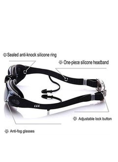 NIBEMINENT Swim Goggles and Cap Set 4 in 1, UV 400 Protection Lenses Clear Anti-Fog Swimming Goggles Waterproof No Leaking with Nose Clip + Ear Plugs for Adult Men Women  - Image 2