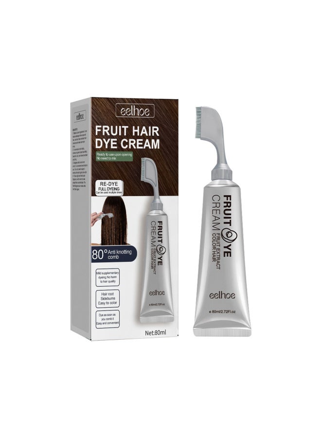 EELHOE Fruit And Vegetable Hair Cream Is Naturally Gentle And Does Not Hurt The Scalp. It Is Easy To Color And Black Hair - Image 1