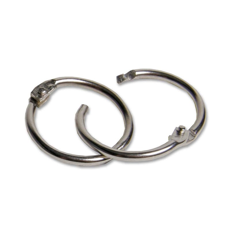 Charles Leonard Loose Leaf Rings with Snap Closure, Nickel Plated, 0.75 Inch Diameter, Silver, 100-Pack (R19) - Image 3