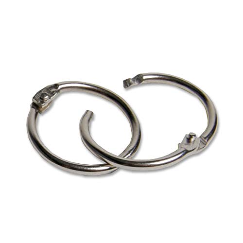 Charles Leonard Loose Leaf Rings with Snap Closure, Nickel Plated, 0.75 Inch Diameter, Silver, 100-Pack (R19) - Image 1