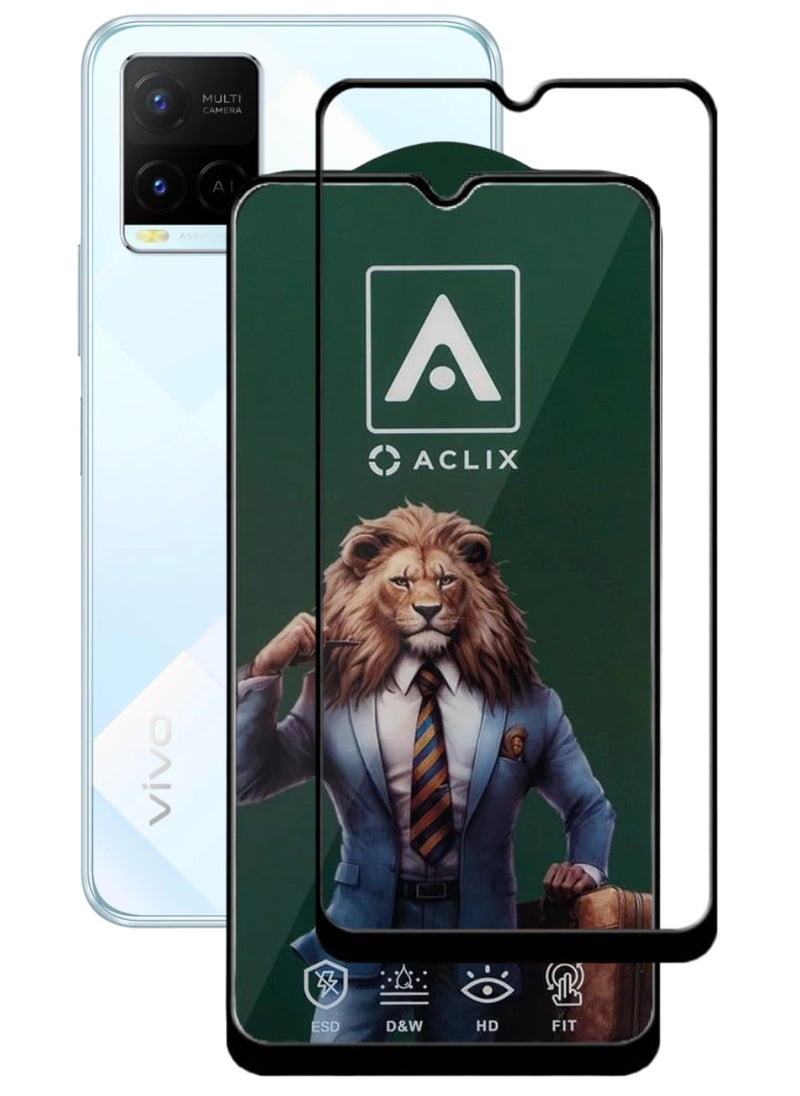 ACLIX Antistatic ESD Dustproof Premium Quality High Definition Tempered Glass Screen Protector Designed For vivo Y21 - Image 1