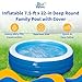 Blue Wave Inflatable 75ft x 22in Deep Round Family Pool with Cover - Image 4
