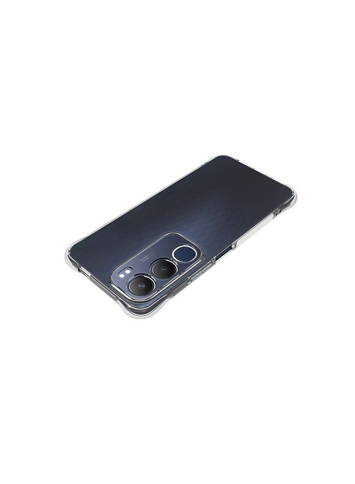 2 in 1 vivo Y19s 4G Phone Case Cover & Screen Protector - Shockproof Clear Slim TPU Protective Phone Cover & Full Coverage Delicate Touch Tempered Glass Screen Protector for vivo Y19s 4G Clear - Image 4