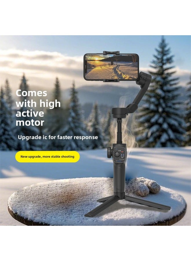 Generic - L9 Retractable Three-axis Mobile Phone Pan-tilt Mobile Phone Stabilizer Balancer Selfie Stick Live Intelligent Anti-shake Follow-up-Color:L9 Retractable Model + Ai Module - Image 1