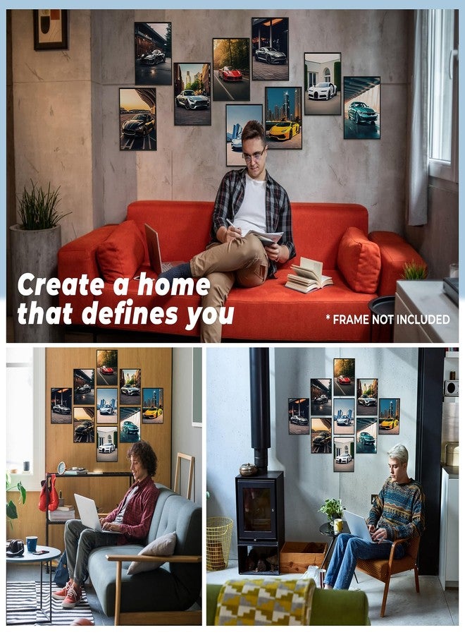 97 Decor 97 ملصقًا لسيارات رياضية لتزيين غرفة الأولاد - ديكور غرفة سيارات السباق للرجال، ملصقات سيارات خارقة، فن جداري لسيارات السباق، صور رائعة لتزيين السيارات الكلاسيكية لغرفة النوم، غرفة النوم، غرفة الرجال (8x10 بدون إطار) - Image 3