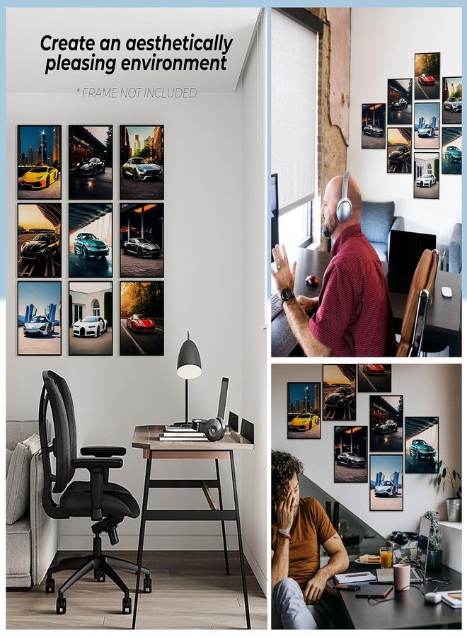 97 Decor 97 ملصقًا لسيارات رياضية لتزيين غرفة الأولاد - ديكور غرفة سيارات السباق للرجال، ملصقات سيارات خارقة، فن جداري لسيارات السباق، صور رائعة لتزيين السيارات الكلاسيكية لغرفة النوم، غرفة النوم، غرفة الرجال (8x10 بدون إطار) - Image 4