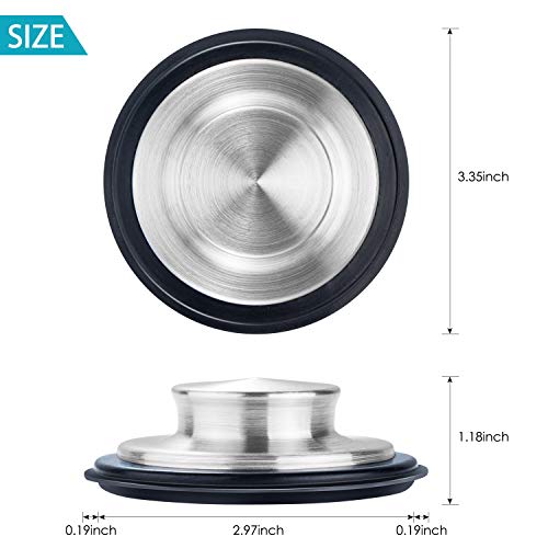 Fengbao 2PCS Kitchen Sink Stopper - Stainless Steel, Large Wide Rim 3.35" Diameter - Fengbao - Image 2