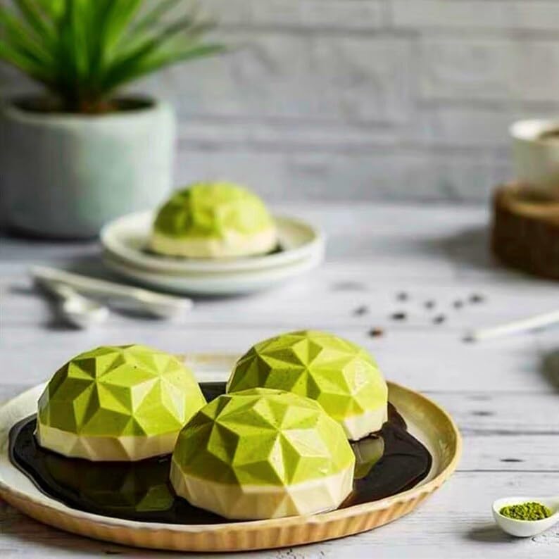 MoldBerry 3D Diamond Shape Cake Mould Cupcake Molds Entremet Moulds Cheesecake Bakeware Moulds for Chiffon Pastry Dessert Candy Baking for Cakes Decoration Candle Mold - Image 4