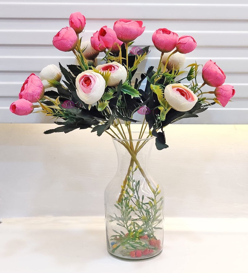 ARTSY Artificial Flowers for Decoration Small Size Rose Bunch Combo (Pack of 2 Pieces) Dry Cut Finish | VASE NOT Included | - Image 5