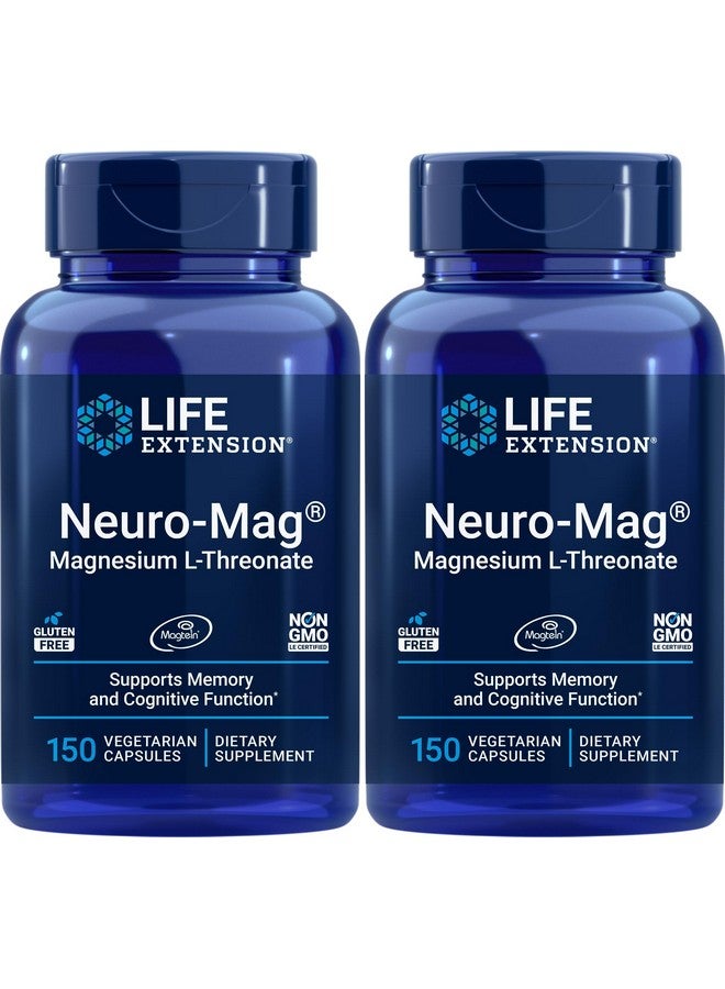 Life Extension Neuro-Mag 150 Veg Caps (Pack of 2), Magnesium L-Threonate, Magtein Supplement - Image 1