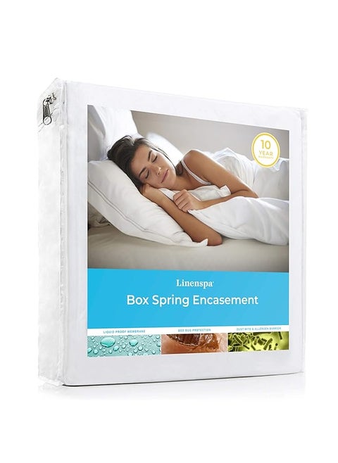 Waterproof Proof Box Spring Encasement Blocks Out Liquids Stains And Dirt King