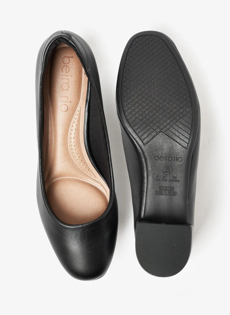 Beira Rio Black Mid Heels Shoes for Women – Classic Mid Heel Pumps for Girls & Ladies Office Wear for Women | Best Price UAE