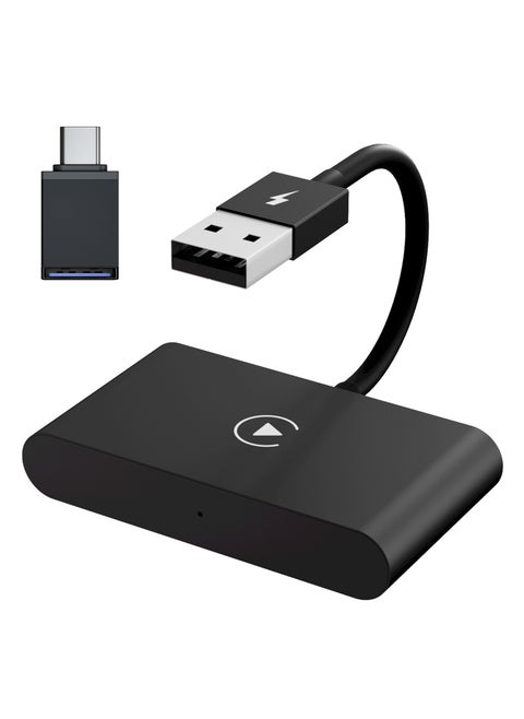 Wireless CarPlay Adapter for iPhone – Converts Wired to Wireless CarPlay, 5GHz WiFi Auto-Connect, Plug & Play Bluetooth Dongle with Online Firmware Updates (Compatible with Factory OEM Systems) ﻿