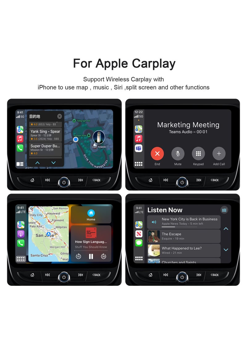 Wireless CarPlay Adapter for iPhone – Converts Wired to Wireless CarPlay, 5GHz WiFi Auto-Connect, Plug & Play Bluetooth Dongle with Online Firmware Updates (Compatible with Factory OEM Systems) ﻿
