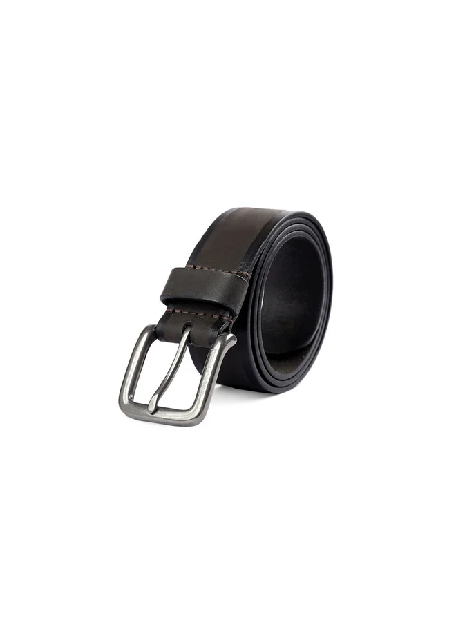 Bacca Bucci Grey Men's Brown Leather Slim Belt with Tang Closure for Men | Best Price UAE