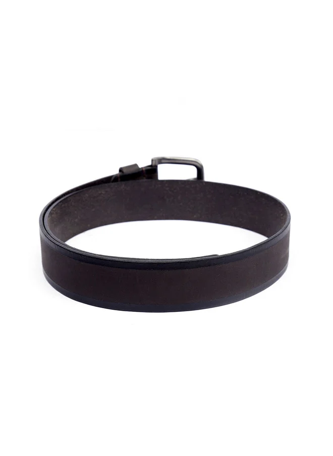 Bacca Bucci Grey Men's Brown Leather Slim Belt with Tang Closure for Men | Best Price UAE