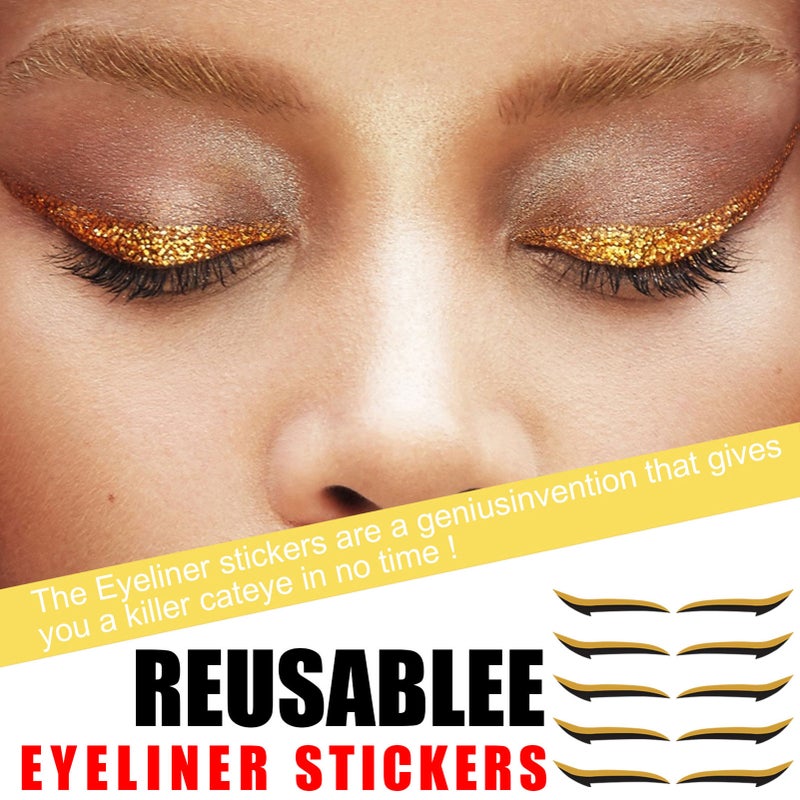 Eyeliner Sticker Double Eyelid Tape Glitter Eyeliner Eyeshadow Sticker Eye Makeup Tool - Image 2