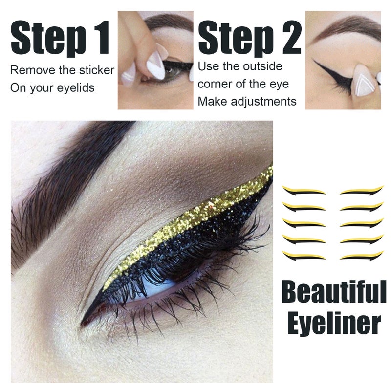 Eyeliner Sticker Double Eyelid Tape Glitter Eyeliner Eyeshadow Sticker Eye Makeup Tool - Image 5