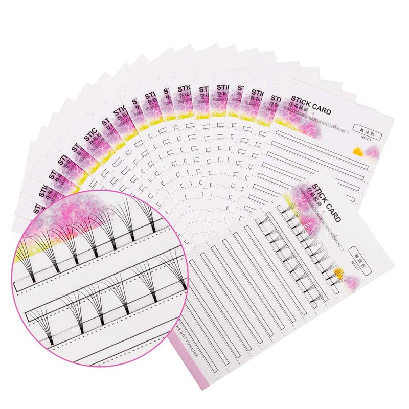 FADLASH FADLASH Volume Fans Holder for Easy Fan Volume Lashes, 20Pcs Storage Card, Cruelty Free, Black 