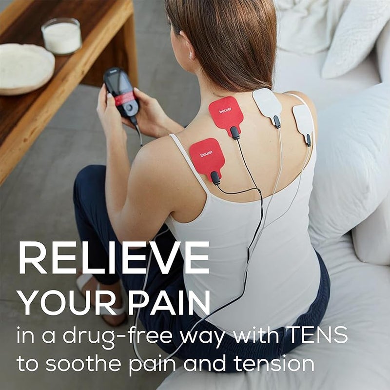 Beurer EM 59 Digital TENS/EMS Device with Heat | 4-in-1 Stimulation Device for Pain Therapy Muscle Stimulation | 4 Electrodes, 70 Programmes and 50 intensity levels | 5 Years Warranty - Image 3