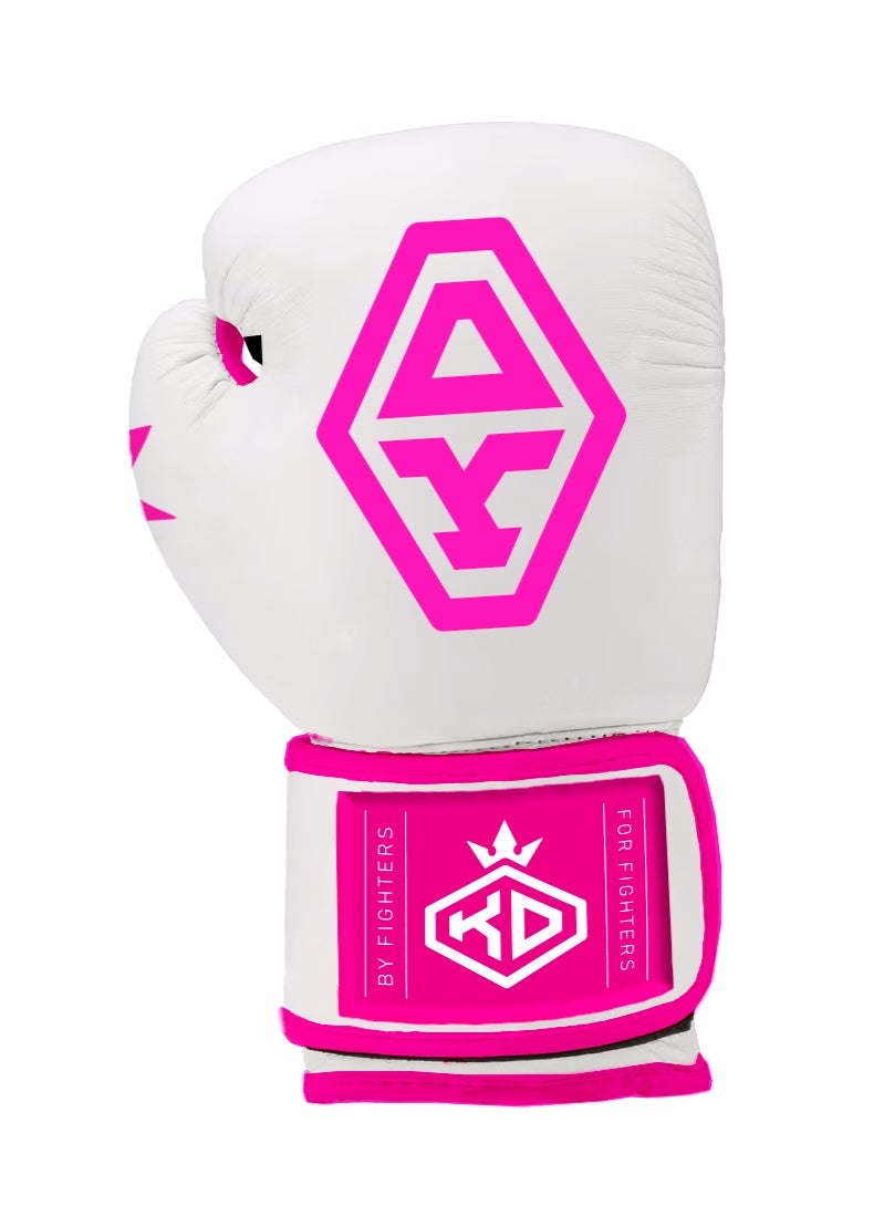 KO Style Boxing Gloves Pink With advanced Wrist Support - Image 4