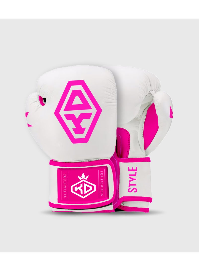 KO Style Boxing Gloves Pink With advanced Wrist Support - Image 1