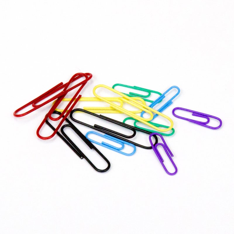 U Brands Paper Clips, Medium 1-1/8-Inch and Large 2-Inch Sizes, Assorted Colors, 450-Count - 661U08-24 - Image 2