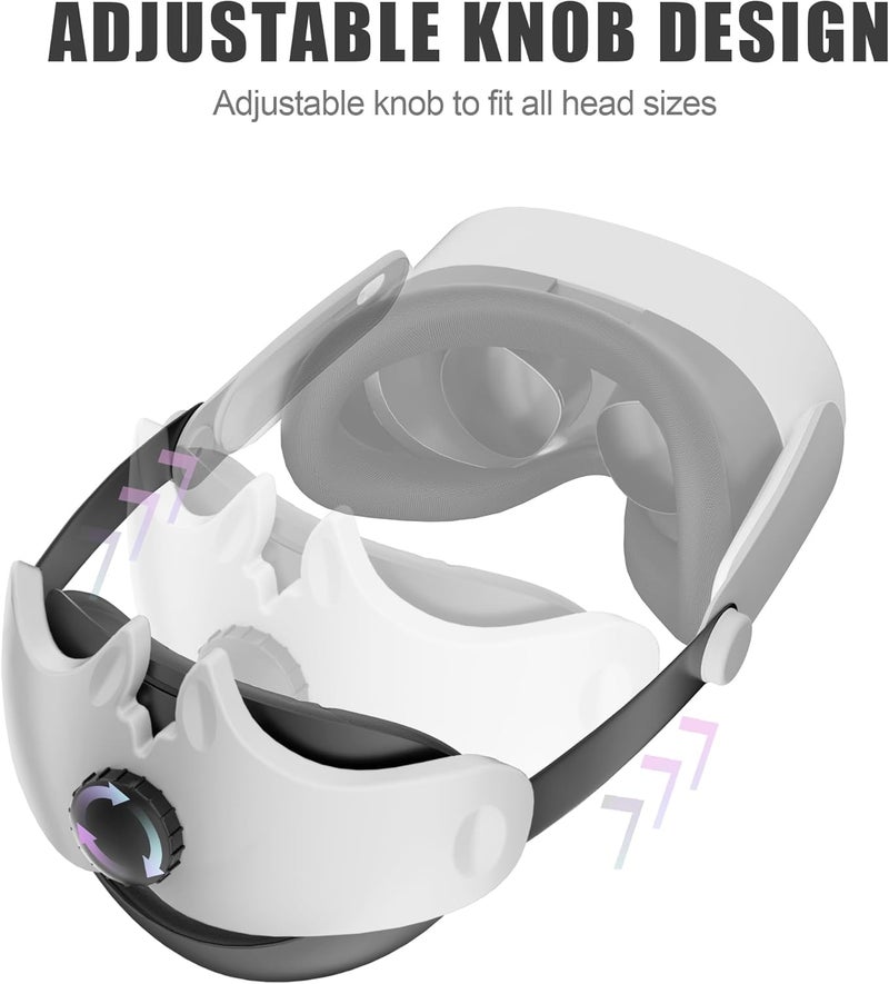 APEXINNO حزام رأس Comfort متوافق مع Meta Quest 3S، حزام رأس Elite يوفر دعمًا محسنًا وقابلًا للتعديل، ملحقات استبدال حزام رأس Elite لأجهزة VR مع وسادة رأس مريحة - Image 3