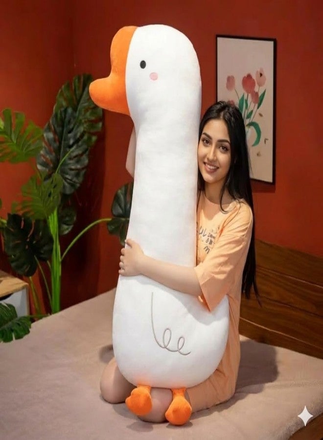 TechMax Solution Cute Pastel Goose Plush Doll Huggable Animal Pillow for Bedroom Nursery Decoration - Image 2