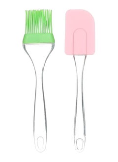 Generic Silicone brush and spatula set, two-piece set, multi-colored  - Image 3