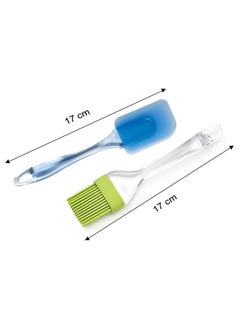 Generic Silicone brush and spatula set, two-piece set, multi-colored  - Image 4