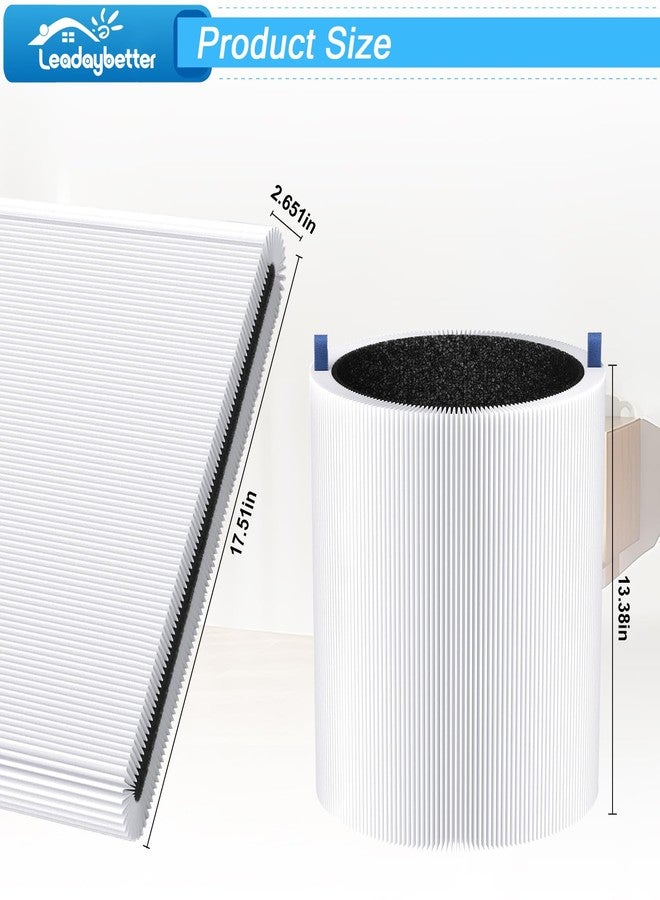 Leadaybetter 2 Pack 311i+ Max Replacement Filter for Blueair Blue Pure 311i+ Max Air Purifiers，Air Filter for Blue Pure 311i+ Max, Compare to part #F3MAX+ - Image 4