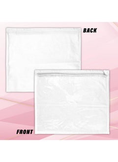 Kuber Industries Kuber Industries Foldable saree covers with Zip| Single Saree Storage Bags |Clothes Organiser for wardrobe |Transparent Top With Premium Zipper|Pack of 24 (White)  - Image 2