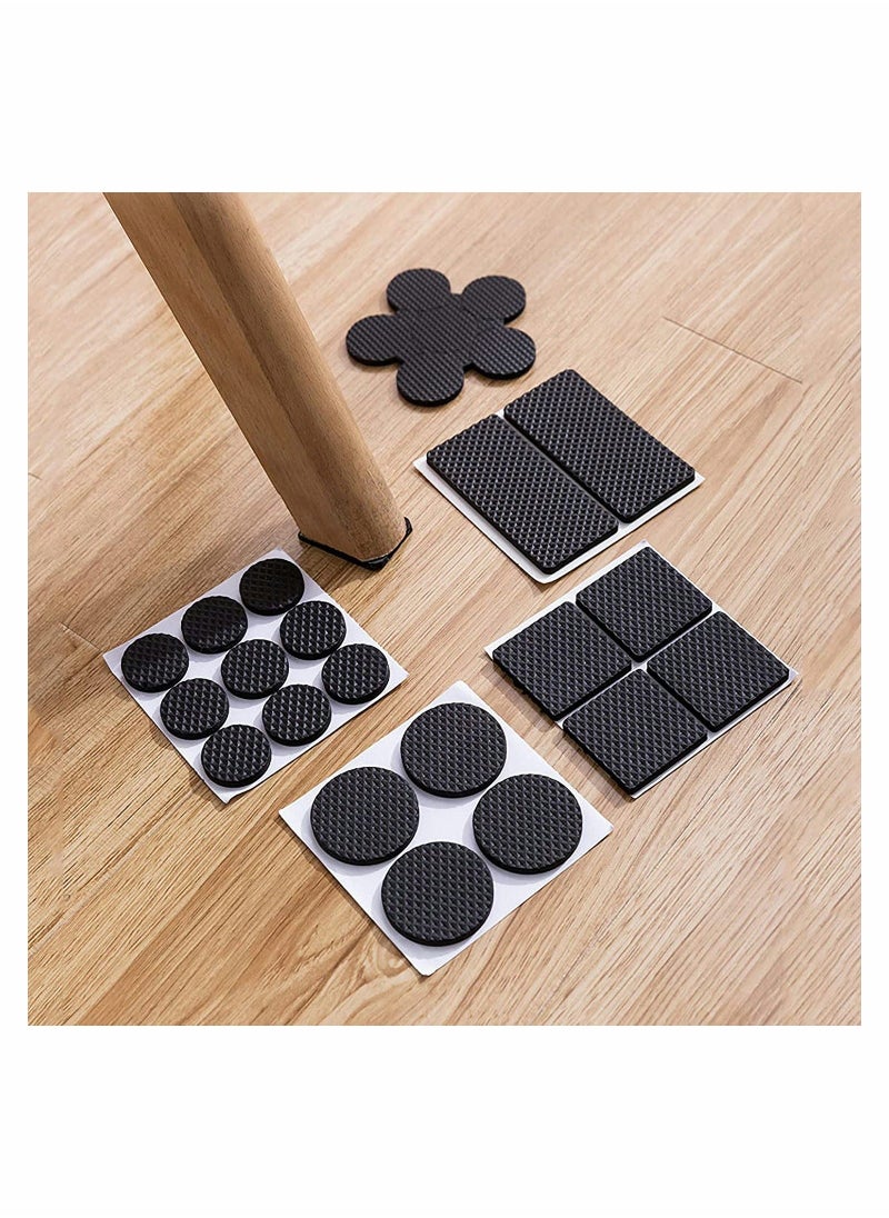 Generic - Furniture Pads Anti Slip Rubber Pads Self Adhesive Furniture Grippers Non Slip Furniture Pads for Furniture Legs Anti Scratch Silicone Floor Protectors for Hardwood Floors 186Pcs - Image 1