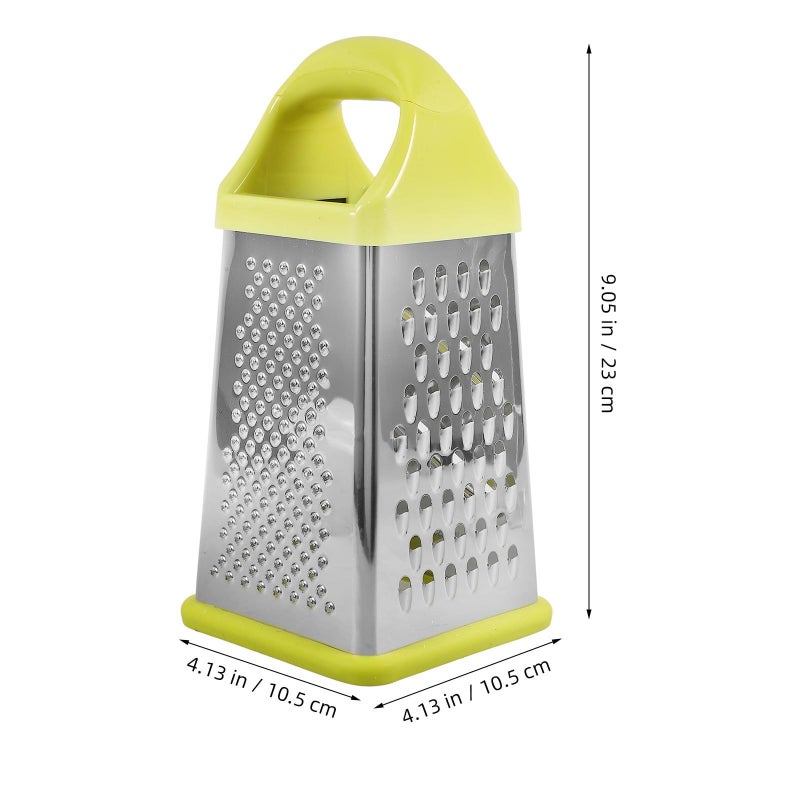 Green Multi Function Stainless Steel Cheese Grater Vegetable Slicer with 4 Sides and Storage Box for Home Cooking - Image 3