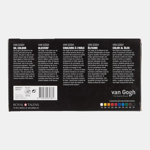 Van Gogh Oil Paints - Set of 10, Assorted Colors, 20 ml Tubes - Image 3
