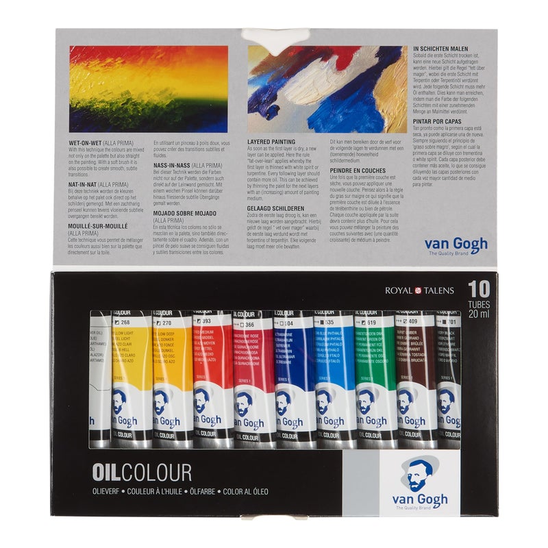 Van Gogh Oil Paints - Set of 10, Assorted Colors, 20 ml Tubes - Image 5