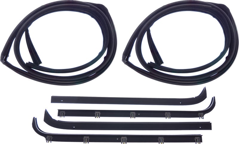 APDTY 140850 Door Window Channel Rubber Belt Weatherstrip Dew Wipe Set Front Left Right Inner & Outer (Replaces E9TZ1521536A, F0TZ1521536A, F5TZ1521536A) - Image 1