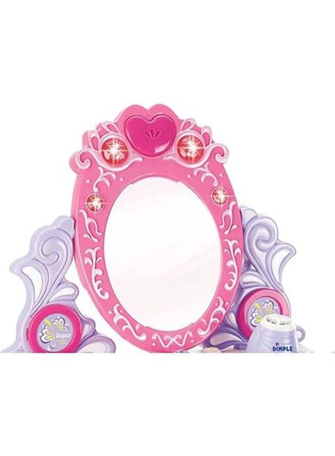 Toy Box Musical Dressing Table Playset With Accessories Bundle, Pink/White/Purple - Image 5