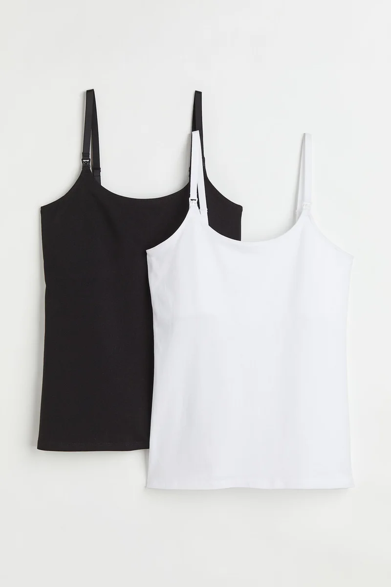 H&M  MAMA 2-pack nursing tops for Women | Best Price UAE