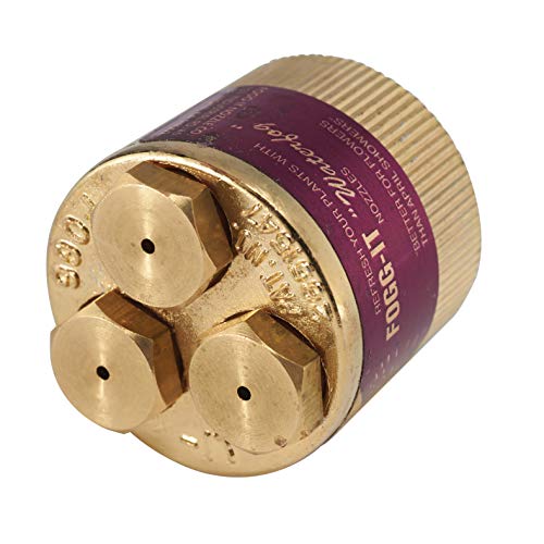 Dramm Fogg-It Mist Spray Nozzle with Brass Jets & Body, Perfect for Delicate Seedlings & Raising Humidty for Wilting Plants, Brass - Image 1