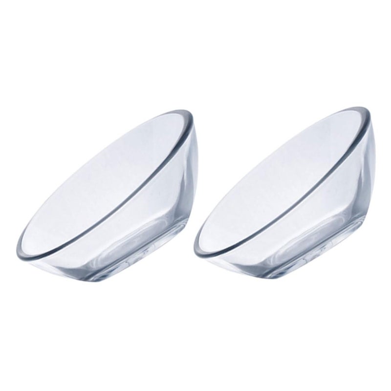 2pcs Clear Glass Sauce Dishes for Dipping Sauces Condiments and Appetizers - Image 2